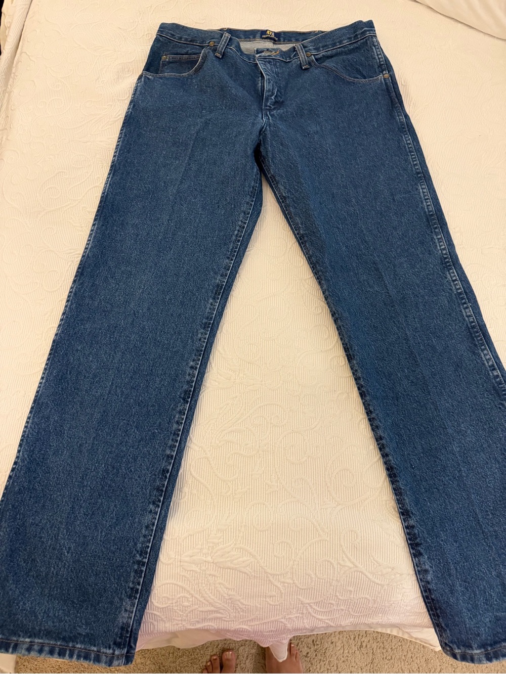 Vintage Wrangler 47MWZ Cowboy Cut Jeans 34x32 Retro Western Gorpcore Blue